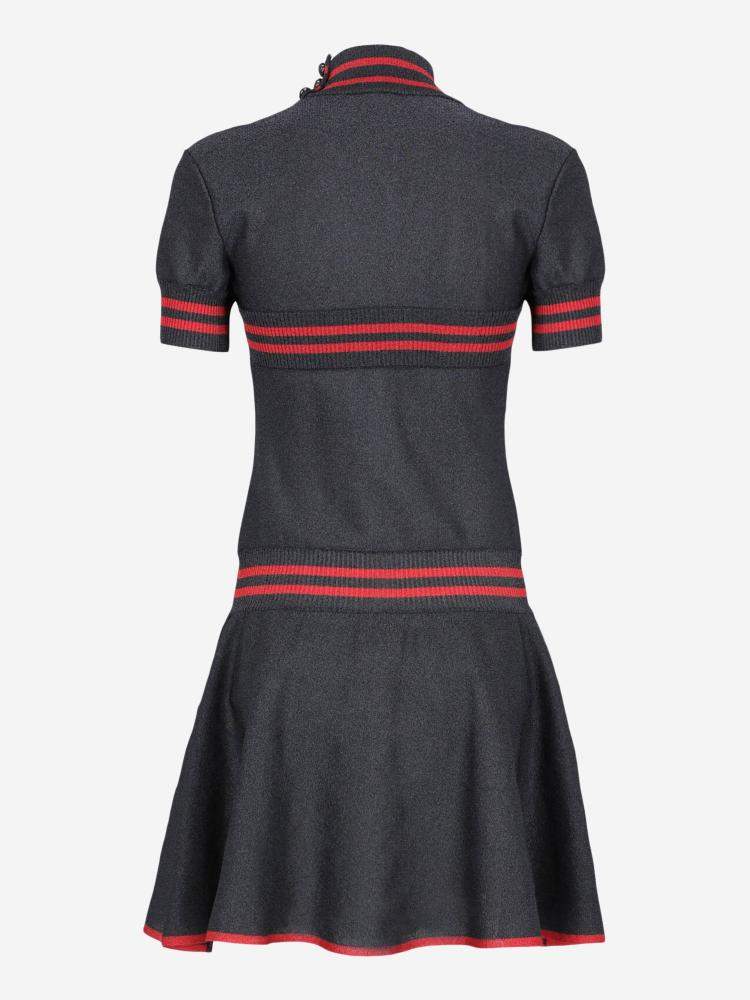 Chanel Women's Synthetic Fibers Mini Dress - Navy - S Chanel