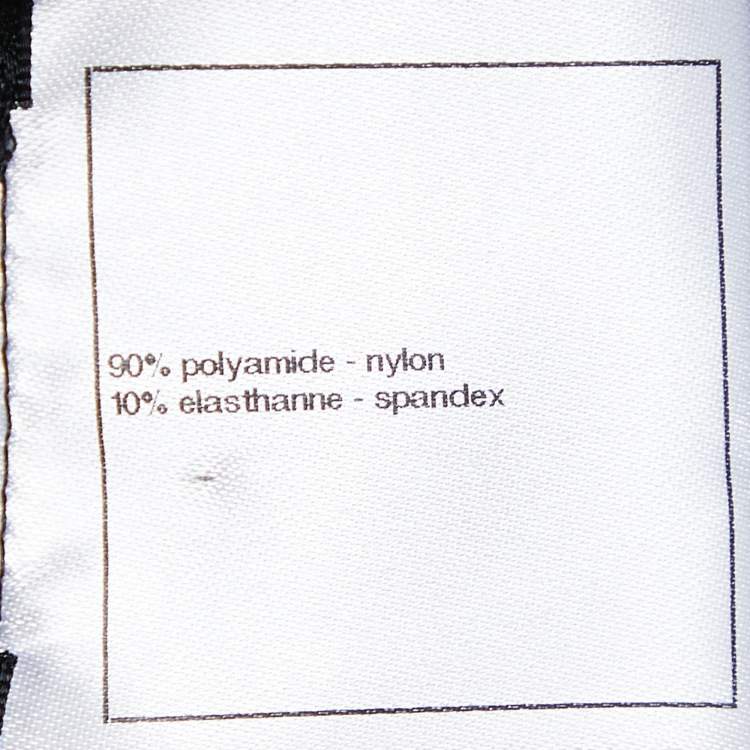 Pre Owned Chanel Navy Blue Pearl Embellished Jersey Camisole Top M