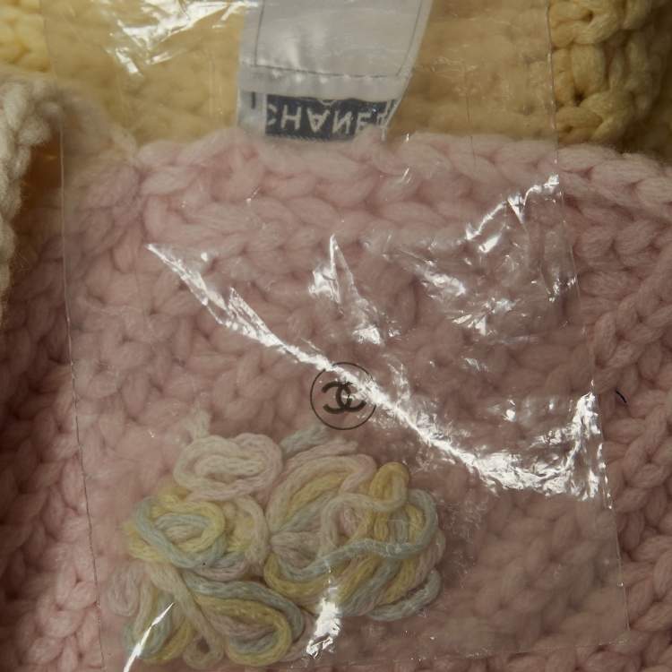 Pre Owned Chanel Multicolor Cashmere Knit Asymmetrical Pullover S