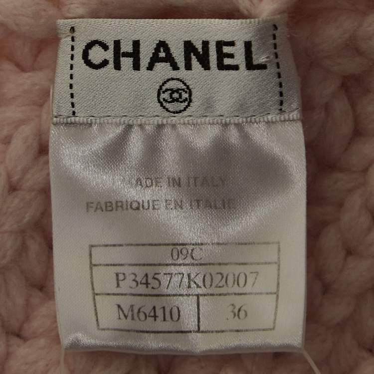 Pre Owned Chanel Multicolor Cashmere Knit Asymmetrical Pullover S