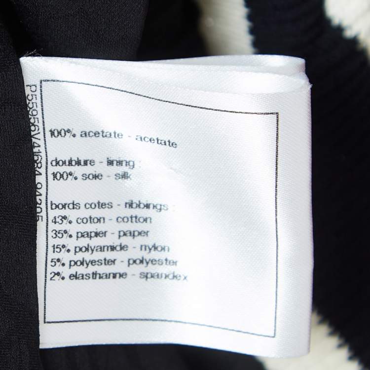 Pre Owned Chanel Black Crepe Zip Front Midi Dress M