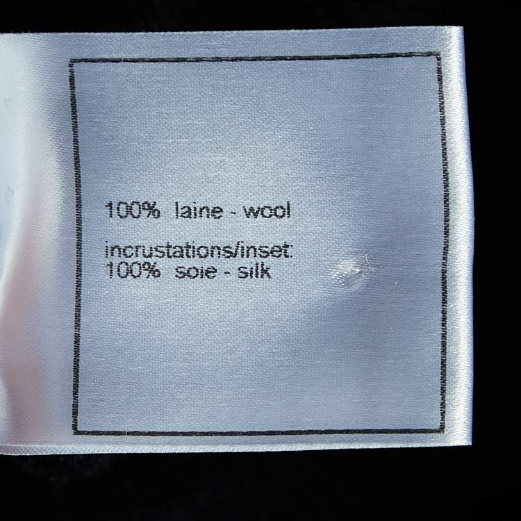 Pre Owned Chanel Sports Black/Navy Blue Knit Quilted Vest L