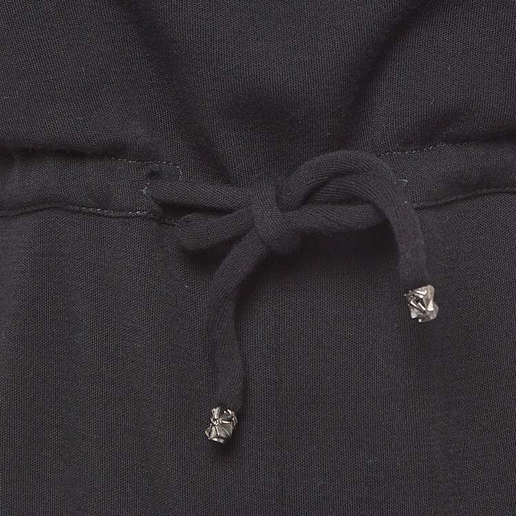 Pre Owned Chanel Black Wool Knit Sleeveless Drawstring Jumpsuit M