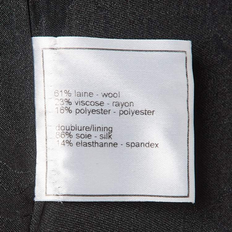 Pre Owned Chanel Black Lurex Tweed Jewel Buttons Detail Belted Mini Dress M