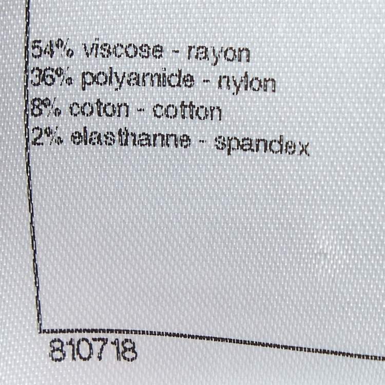 Pre Owned Chanel White Perforated Knit Bow Appliqued Sleeveless Top L