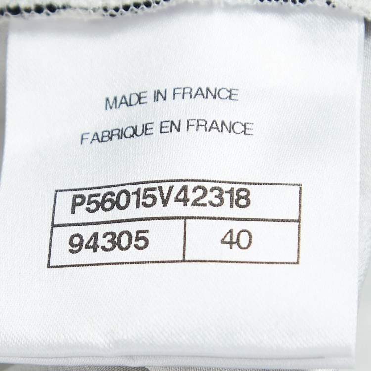 Pre Owned Chanel Black Floral Lace Mini Sleeveless Dress M