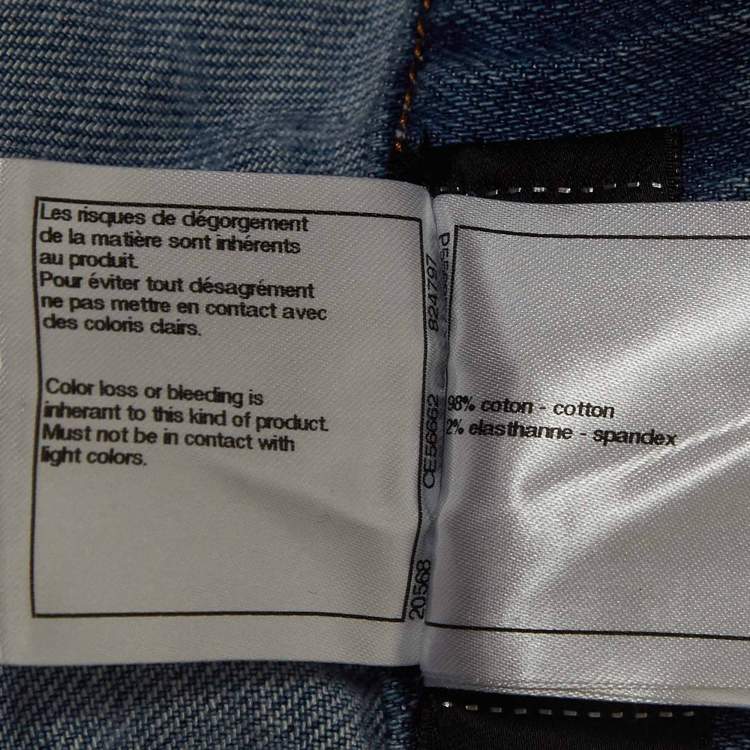 Pre Owned Chanel Blue Washed Denim  Jeans M Waist 31"