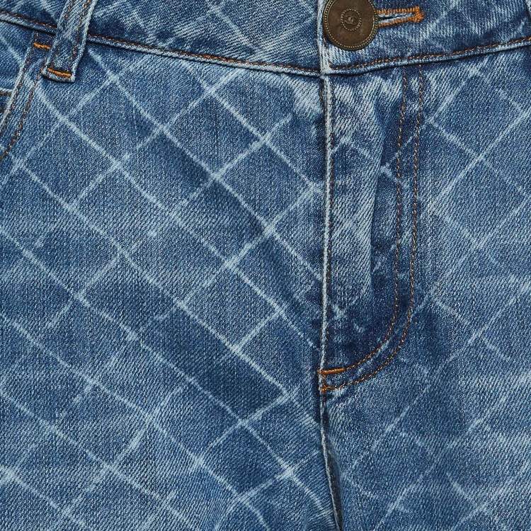 Pre Owned Chanel Blue Washed Denim  Jeans M Waist 31"