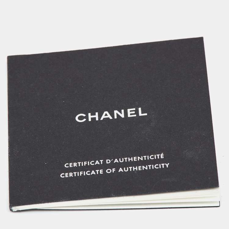 Pre Owned Chanel Coco Crush Diamond 18K White Gold Hoop Earrings