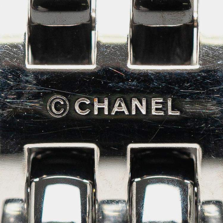 Pre Owned Chanel 18K White Gold Ceramic Ultra Ring #48