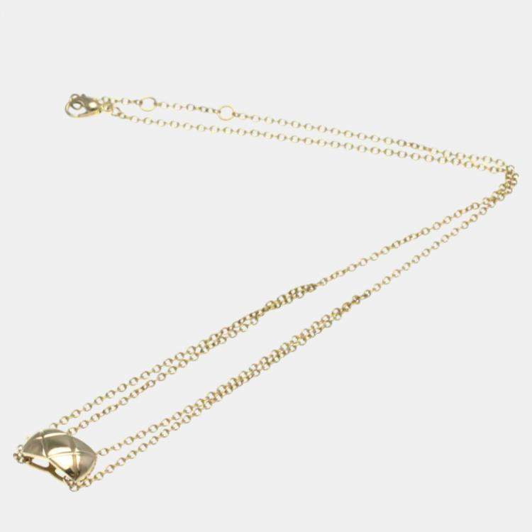 Pre Owned Chanel 18K Pink Gold Coco Crush Necklace