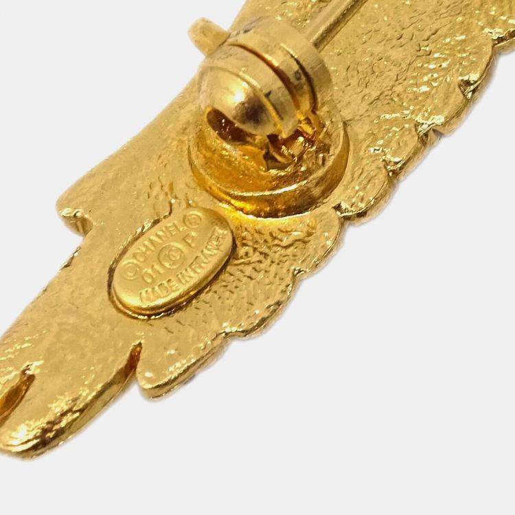 Pre Owned Chanel Eagle Rhinestone Brooch Pin