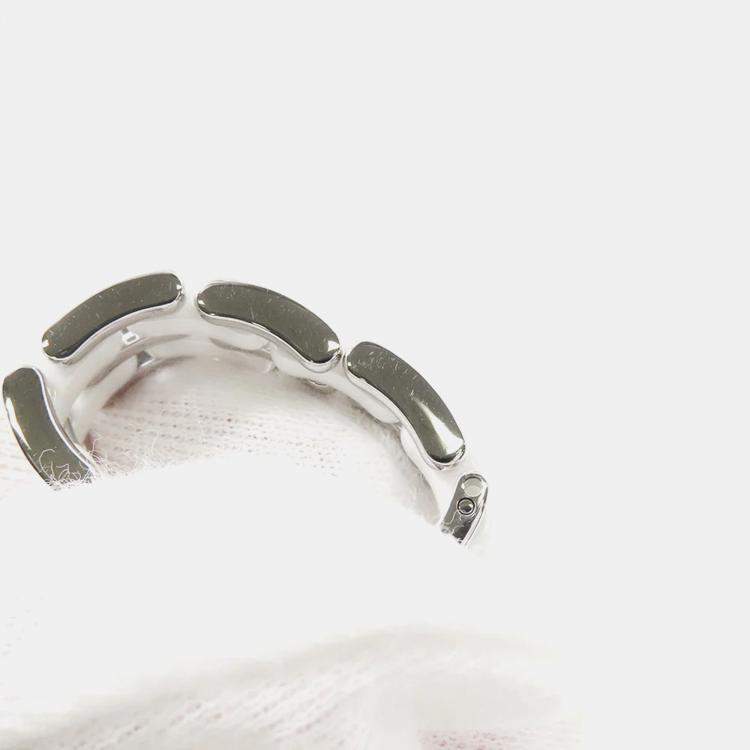 Pre Owned Chanel Ultra Diamond Ring 18 WG Ceramic EU 56