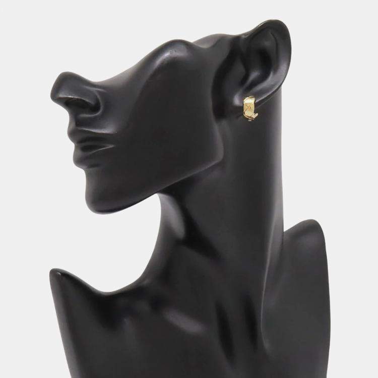 Pre Owned Chanel 18K Yellow Gold Coco Crush Earrings 