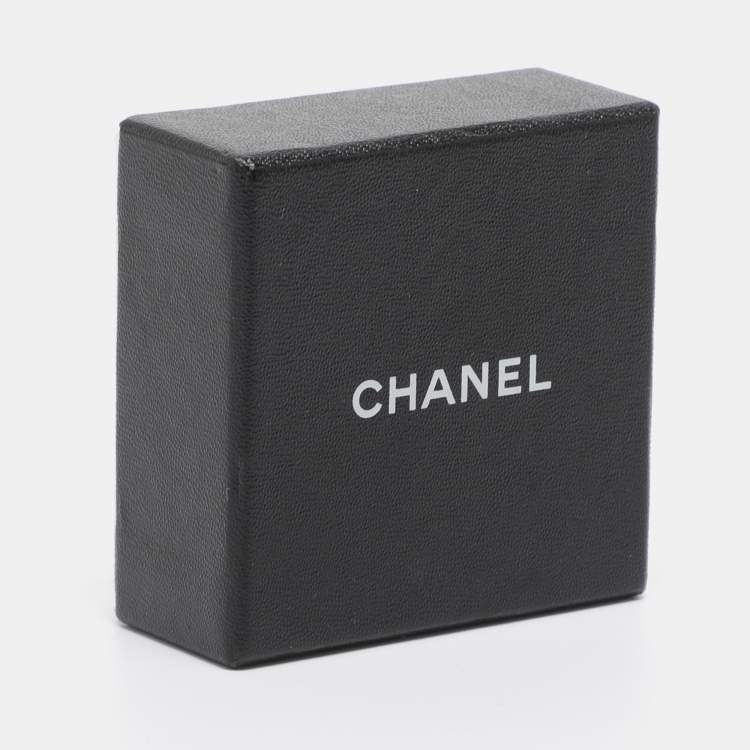 Pre Owned Chanel Multicolor Gun Metal Tone, Faux Pearl and Crystal CC Long Station Necklace