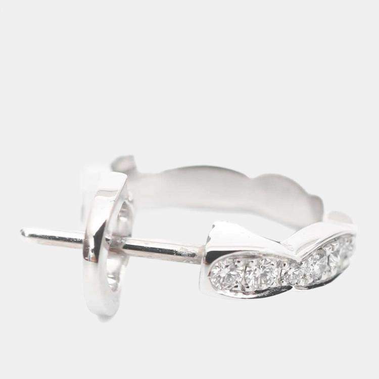 Pre Owned Chanel 18K Yellow/White Gold Coco Crush Earring + Ear Cuff