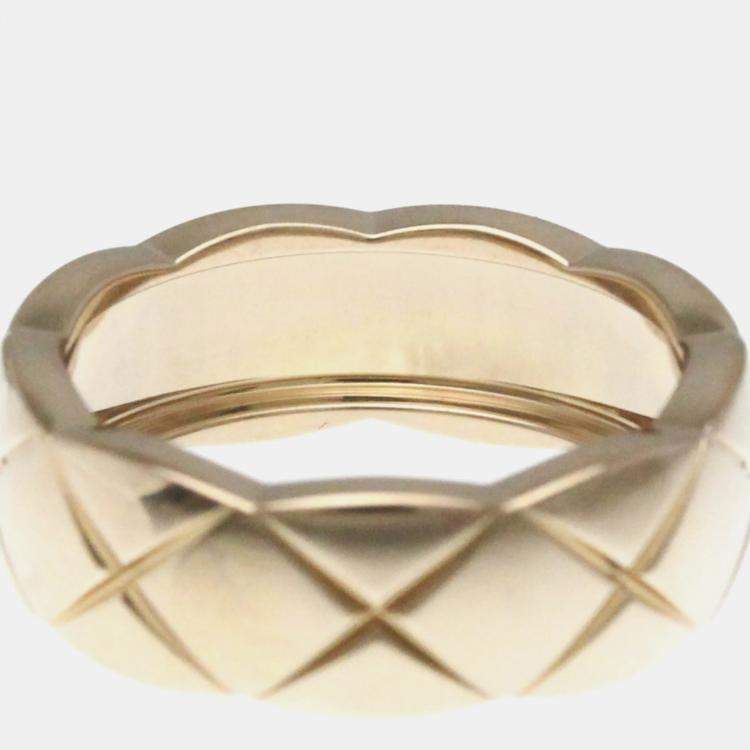 Pre Owned Chanel Coco Crush Medium 18K Pink Gold  Fashion Band Ring EU 51