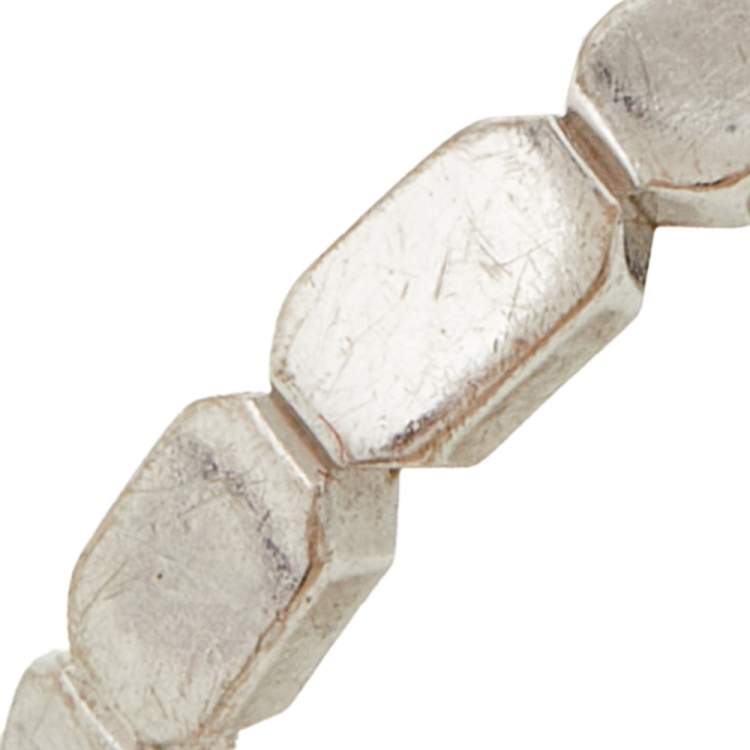 Pre Owned Chanel Premiere 18K White Gold Narrow Band Ring Size 52