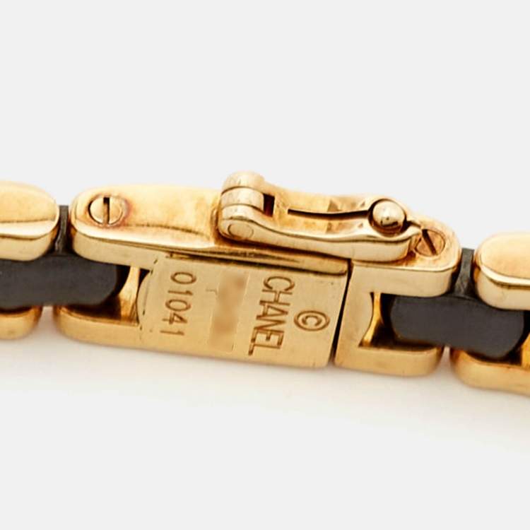 Pre Owned Chanel Ultra Ceramic 18k Yellow Gold Bracelet