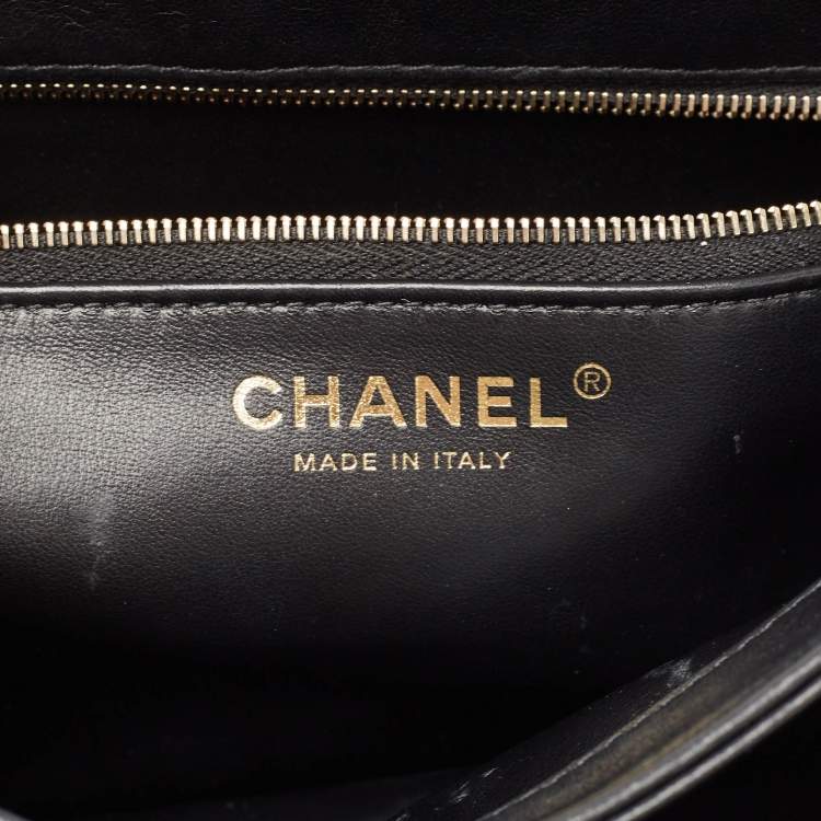 Pre Owned Chanel Black Quilted Leather Small Trendy CC Top Handle Bag