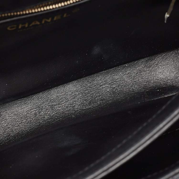 Pre Owned Chanel Black Quilted Leather Small Trendy CC Top Handle Bag