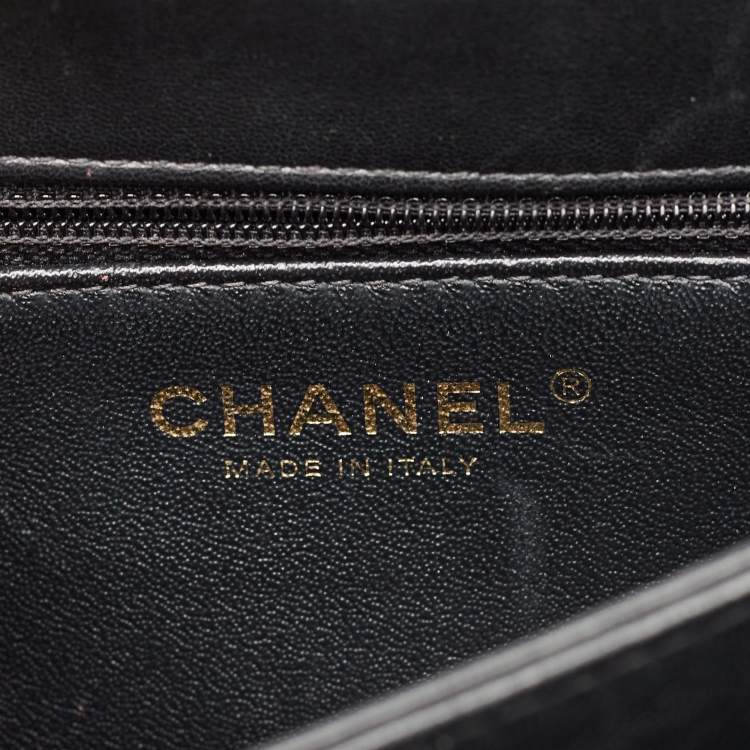 Pre Owned Chanel Black Quilted Leather Large Trendy CC Top Handle Bag