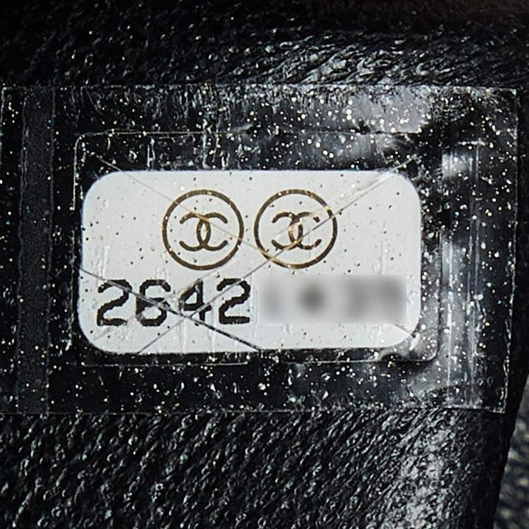 Pre Owned Chanel Black Chevron Caviar Leather and Lizard Medium Coco Top Handle Bag