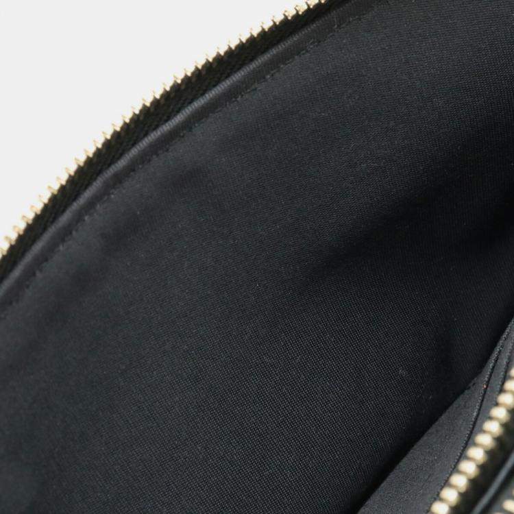 Pre Owned Chanel Navy Blue Canvas  Deauville Wallet On Chain