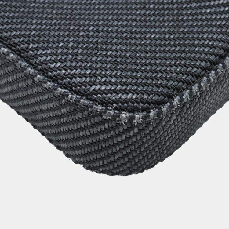 Pre Owned Chanel Navy Blue Canvas  Deauville Wallet On Chain
