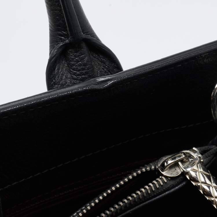 Pre Owned Chanel Black Leather Medium Neo Executive Shopping Tote