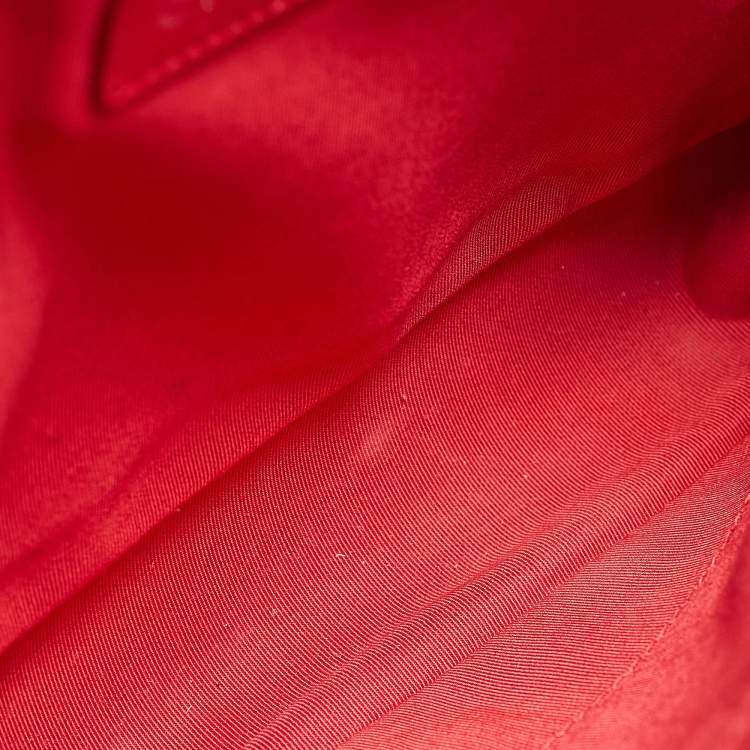 Pre Owned Chanel Black/Red Quilted Leather Large Boy Flap Bag