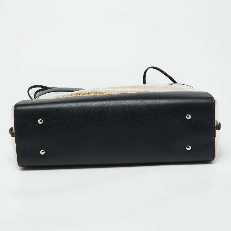 Pre Owned Chanel Black Leather and PVC 31 Shopping Bag