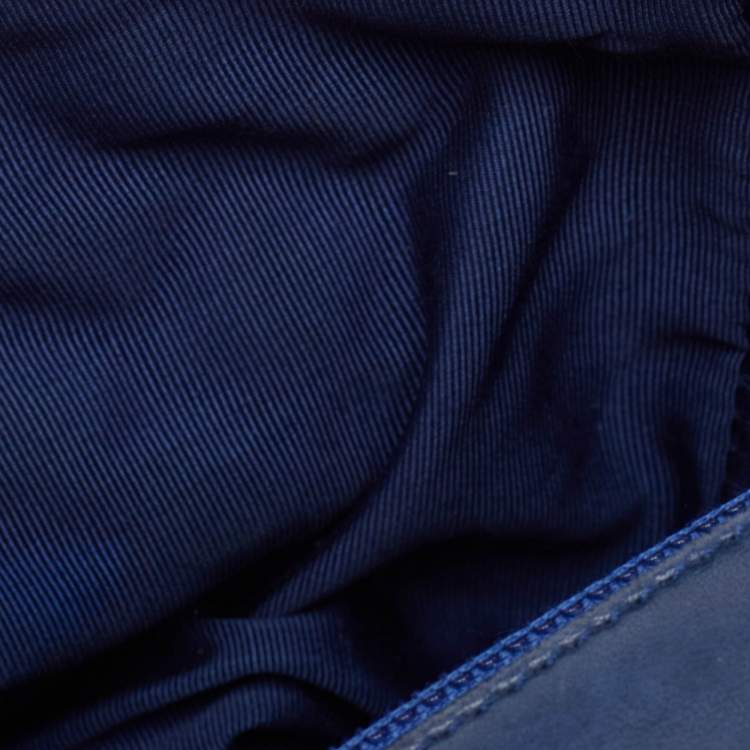 Pre Owned Chanel Blue Quilted Leather Small Valentine Charm Single Flap Bag