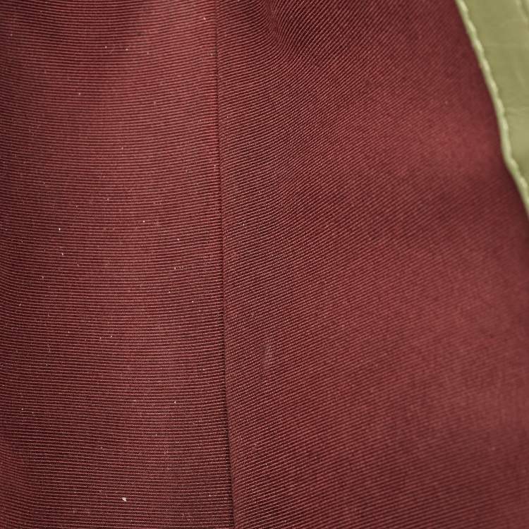 Pre Owned Chanel Green Chevron Leather Medium Boy Flap Bag