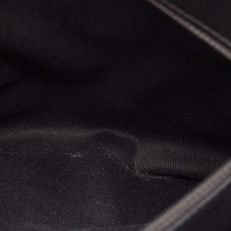 Pre Owned Chanel Black Quilted Aged Leather Reissue East West Tote