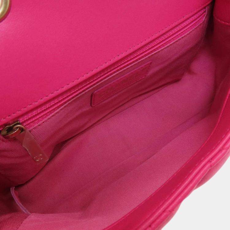 Pre Owned Chanel Pink Leather Mini Mademoiselle Chic Shoulder Bag