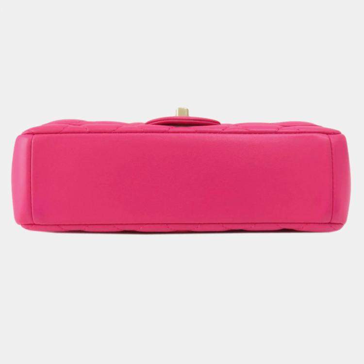 Pre Owned Chanel Pink Leather Mini Mademoiselle Chic Shoulder Bag