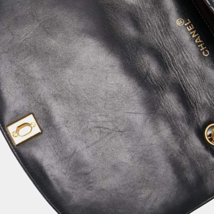 Pre Owned Chanel Black Leather Diana Flap Bag