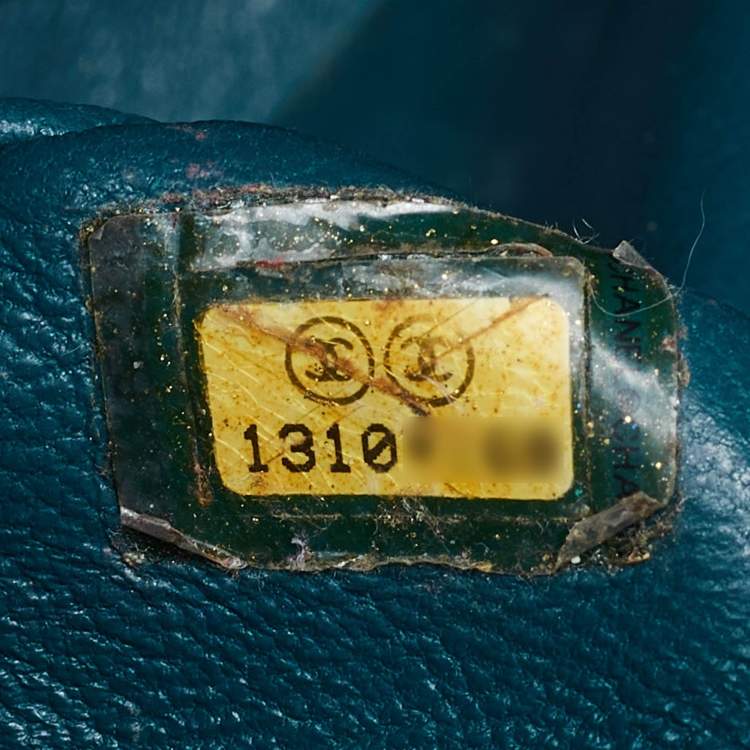 Pre Owned Chanel Green Quilted Leather Jumbo Classic Double Flap Bag