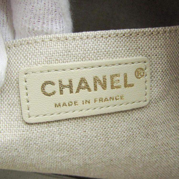 Pre Owned Chanel Multicolor Canvas and Leather Floral Shopping Tote Bag