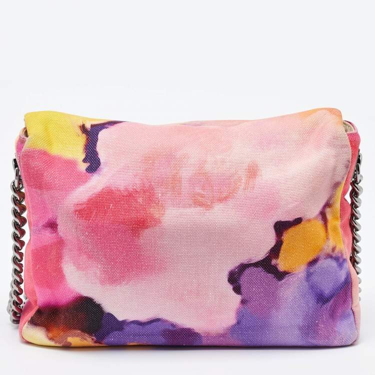 Pre Owned Chanel Multicolor Printed Canvas Flower Power Messenger Bag