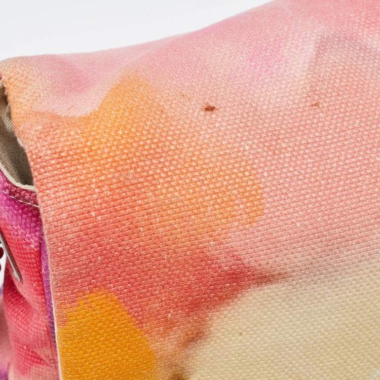 Pre Owned Chanel Multicolor Printed Canvas Flower Power Messenger Bag