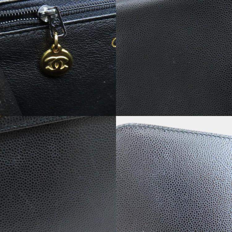 Pre Owned Chanel Black Caviar Leather Classic Twisted Strap Shoulder Bag