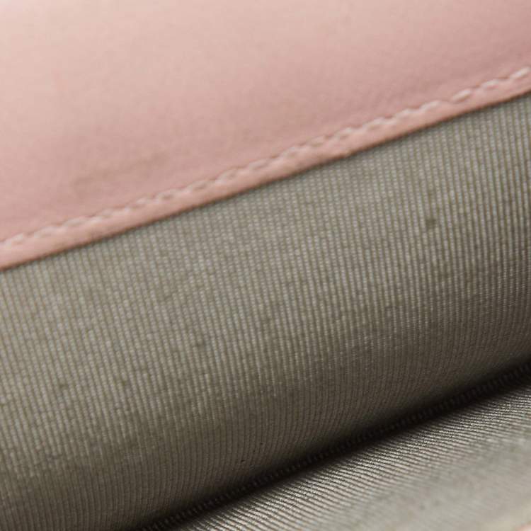 Pre Owned Chanel Pink Caviar Leather CC Compact Wallet