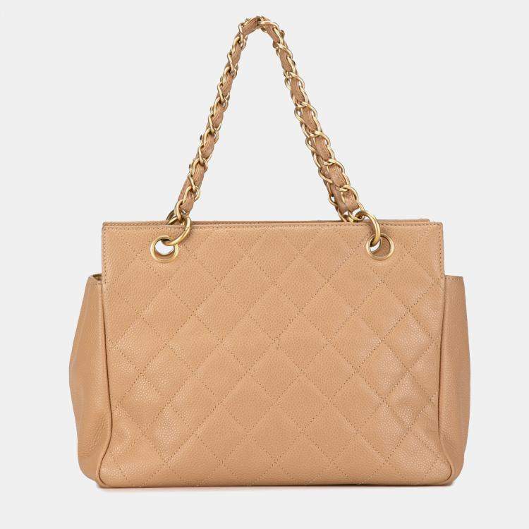 Pre Owned Chanel Petite Caviar Timeless Shopping Tote