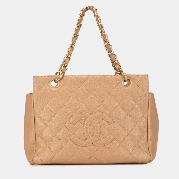 Pre Owned Chanel Petite Caviar Timeless Shopping Tote