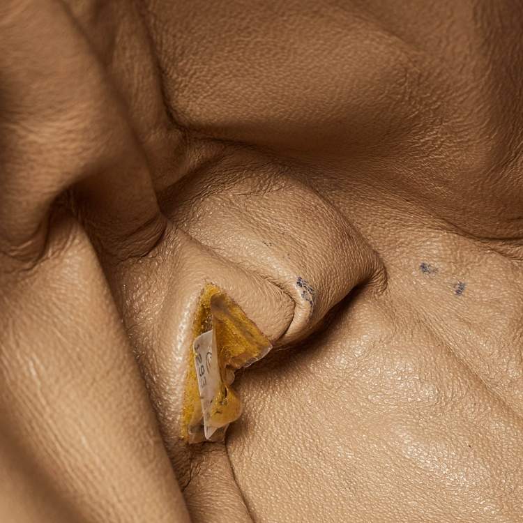 Pre Owned Chanel Gold Quilted Aged Leather Reissue 2.55 Classic 226 Flap Bag