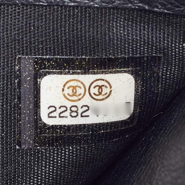 Pre Owned  Chanel Black Leather Timeless CC Flap Trifold Wallet