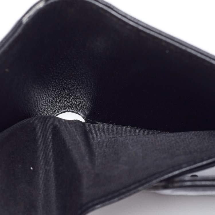 Pre Owned  Chanel Black Leather Timeless CC Flap Trifold Wallet