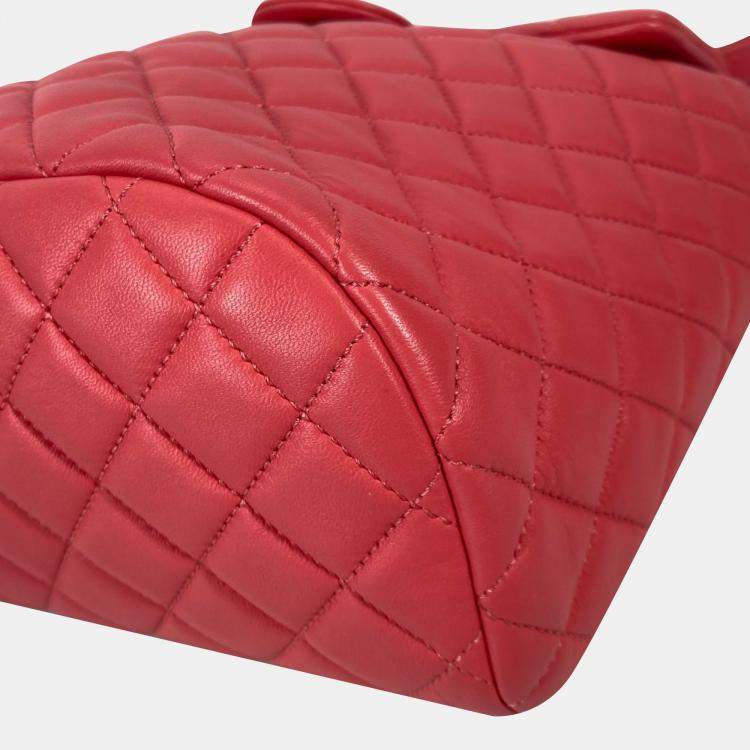 Pre Owned Chanel Pink Leather Small Urban Spirit Backpacks